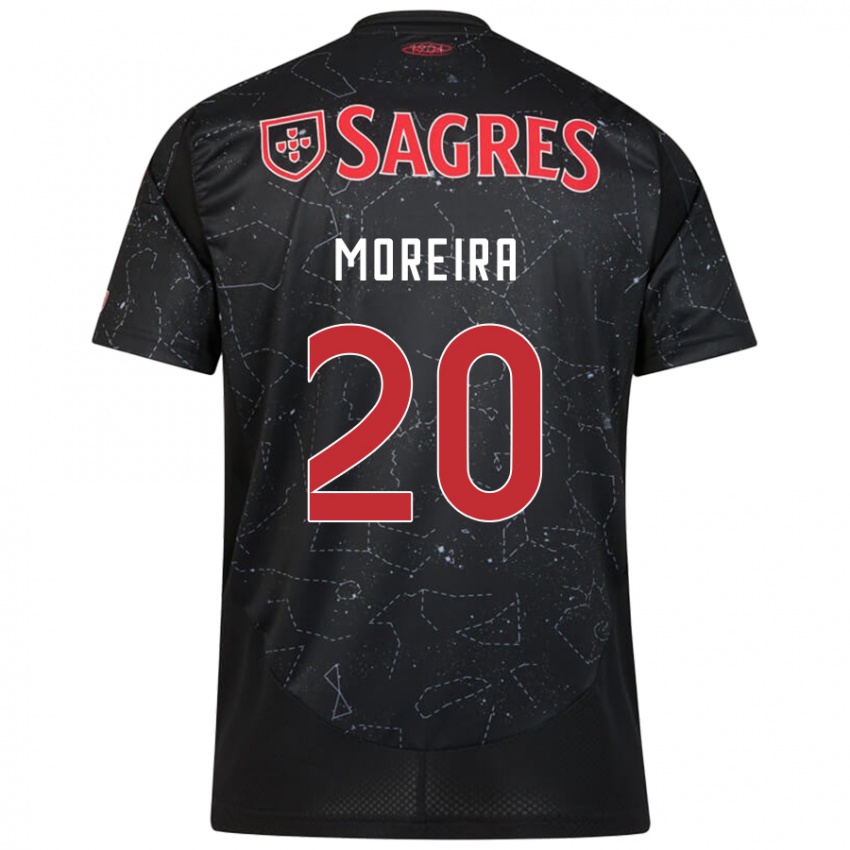 Bambino Maglia André Moreira #20 Nero Rosso Kit Gara Away 2024/25 Maglietta