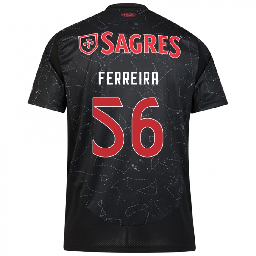 Bambino Maglia Martim Ferreira #56 Nero Rosso Kit Gara Away 2024/25 Maglietta