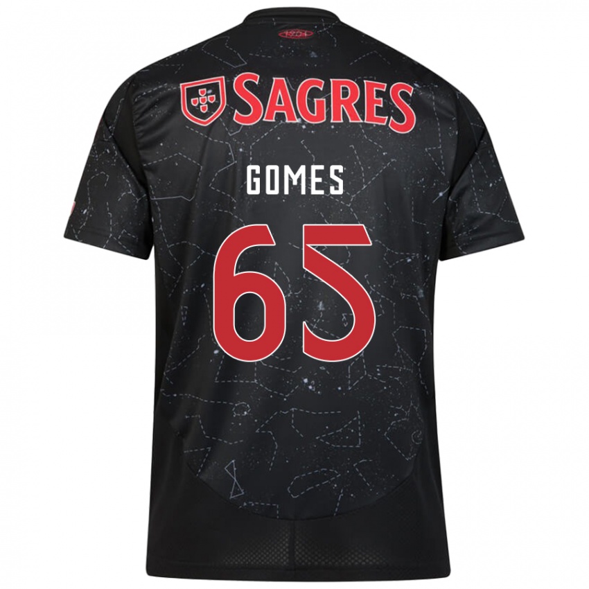 Bambino Maglia André Gomes #65 Nero Rosso Kit Gara Away 2024/25 Maglietta