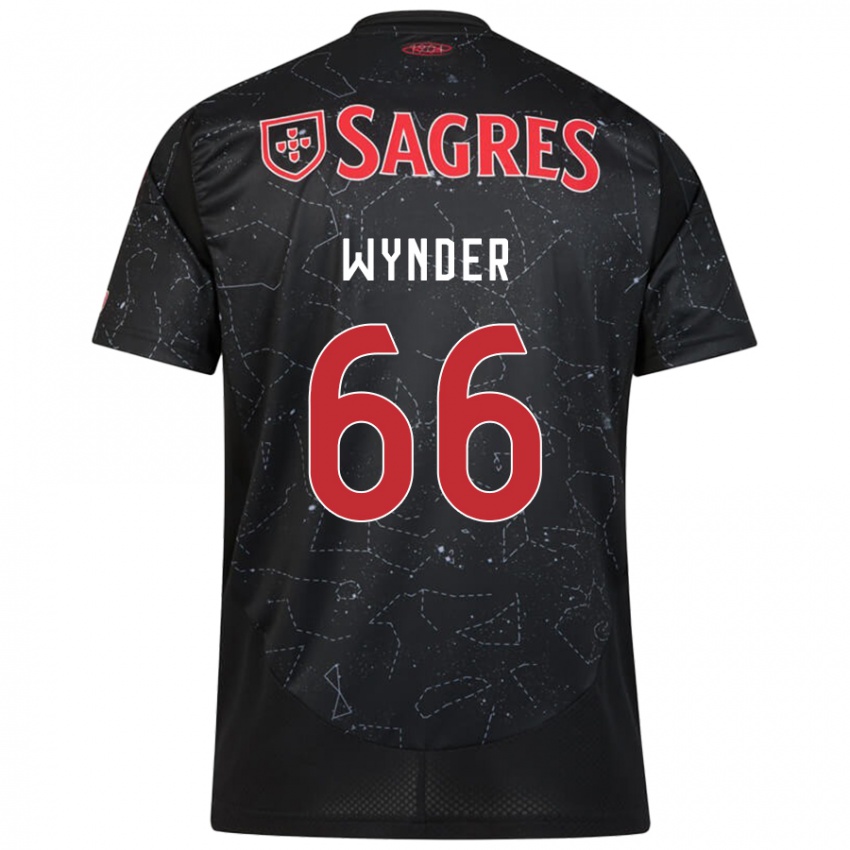 Bambino Maglia Joshua Wynder #66 Nero Rosso Kit Gara Away 2024/25 Maglietta