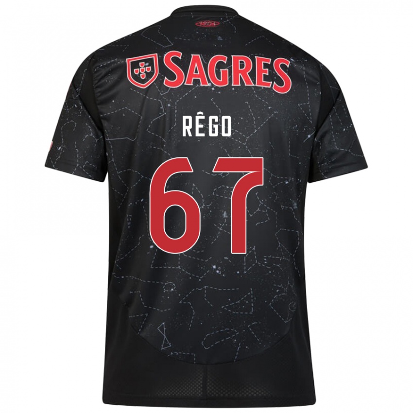 Bambino Maglia Rodrigo Rêgo #67 Nero Rosso Kit Gara Away 2024/25 Maglietta