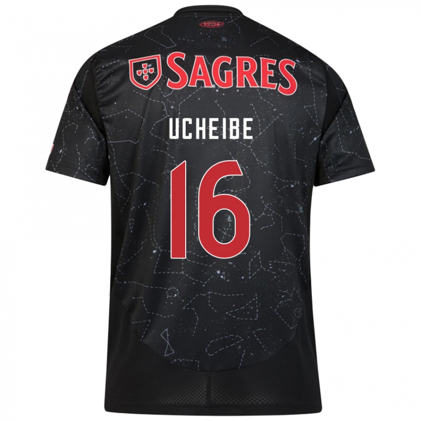 Bambino Maglia Christy Ucheibe #16 Nero Rosso Kit Gara Away 2024/25 Maglietta