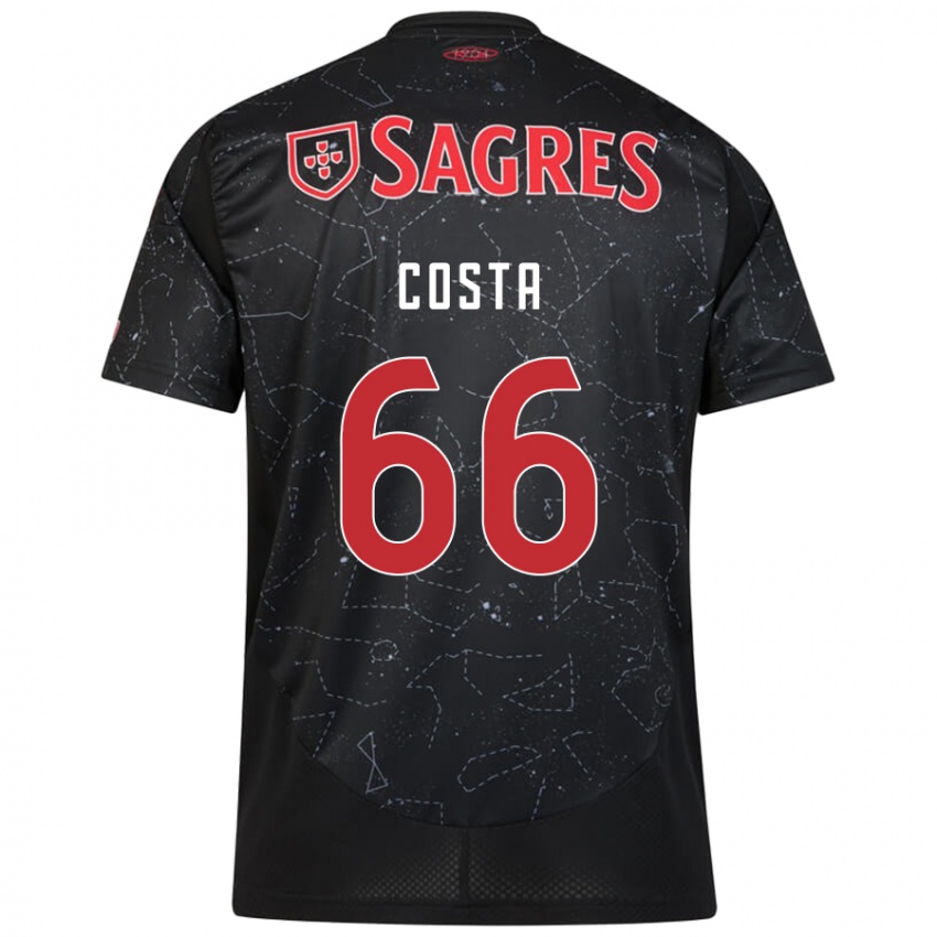 Bambino Maglia Rute Costa #66 Nero Rosso Kit Gara Away 2024/25 Maglietta