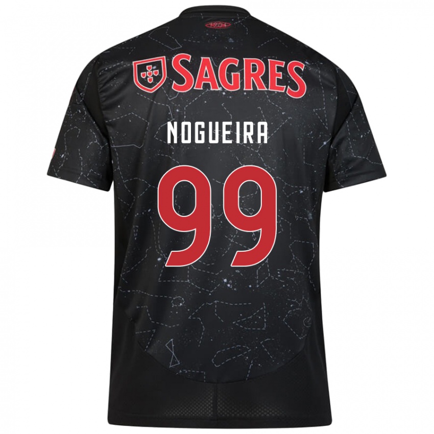 Bambino Maglia Beatriz Nogueira #99 Nero Rosso Kit Gara Away 2024/25 Maglietta