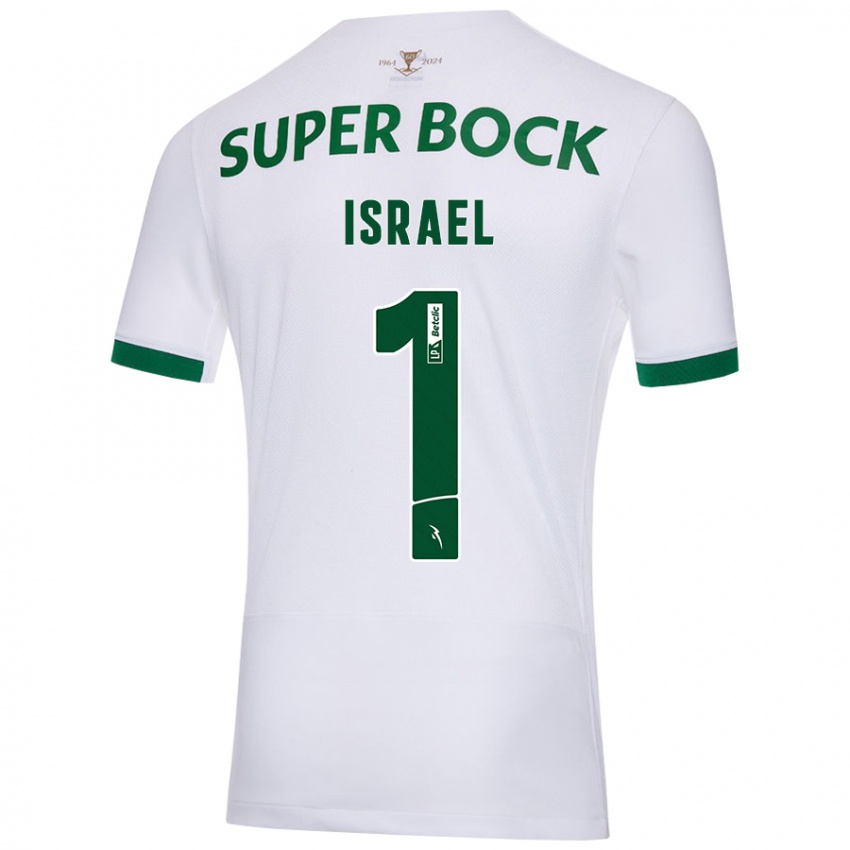 Bambino Maglia Franco Israel #1 Bianco Verde Kit Gara Away 2024/25 Maglietta