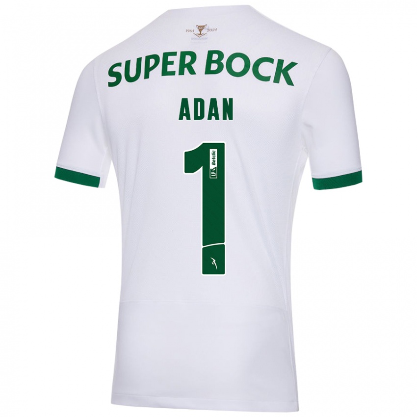 Bambino Maglia Antonio Adán #1 Bianco Verde Kit Gara Away 2024/25 Maglietta