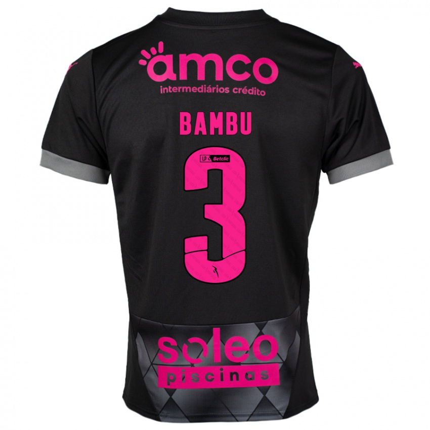 Bambino Maglia Robson Bambu #3 Nero Rosa Kit Gara Away 2024/25 Maglietta