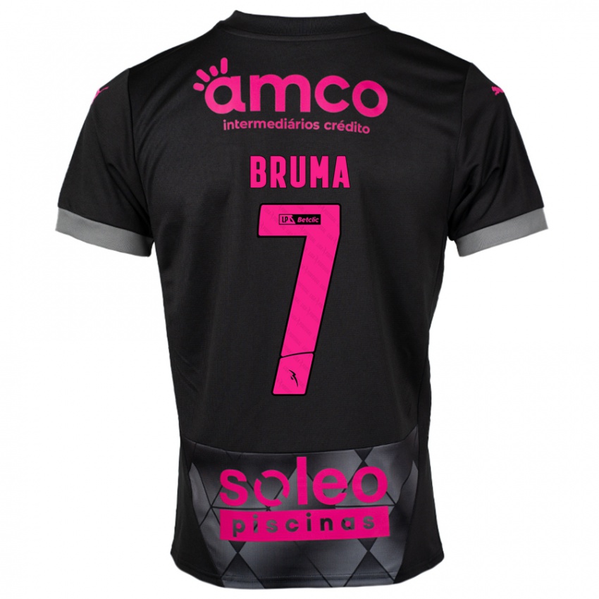 Bambino Maglia Bruma #7 Nero Rosa Kit Gara Away 2024/25 Maglietta