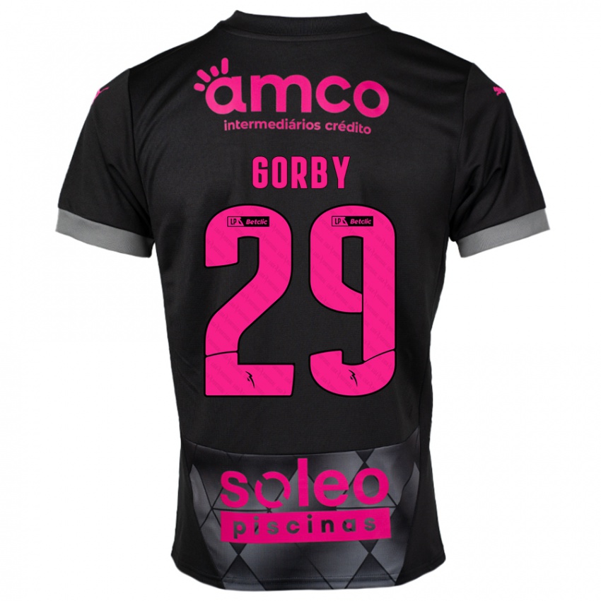 Bambino Maglia Gorby #29 Nero Rosa Kit Gara Away 2024/25 Maglietta