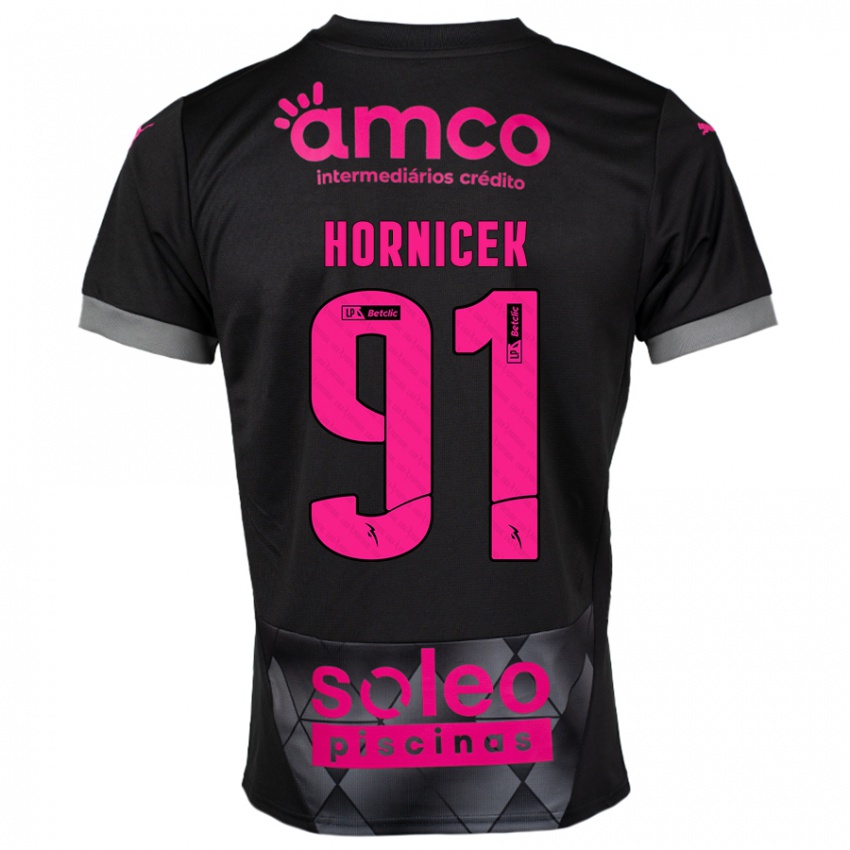 Bambino Maglia Lukas Hornicek #91 Nero Rosa Kit Gara Away 2024/25 Maglietta