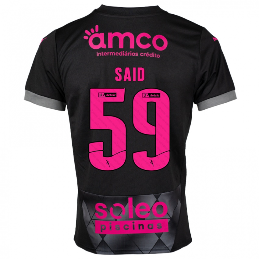 Bambino Maglia Yan Said #59 Nero Rosa Kit Gara Away 2024/25 Maglietta