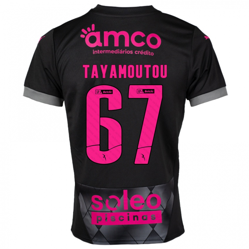 Bambino Maglia Enzo Tayamoutou #67 Nero Rosa Kit Gara Away 2024/25 Maglietta