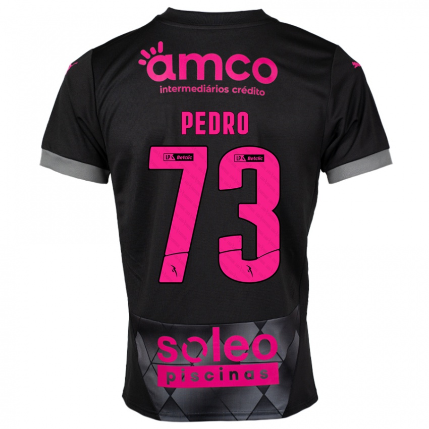 Bambino Maglia Zé Pedro #73 Nero Rosa Kit Gara Away 2024/25 Maglietta