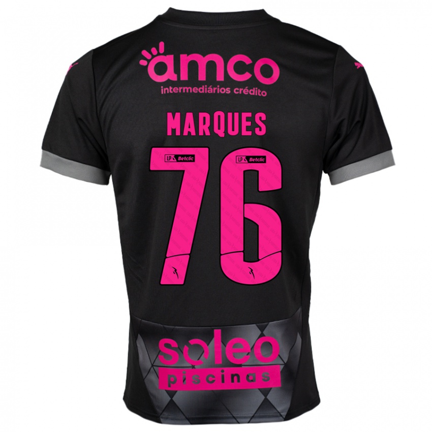 Bambino Maglia Tomás Marques #76 Nero Rosa Kit Gara Away 2024/25 Maglietta