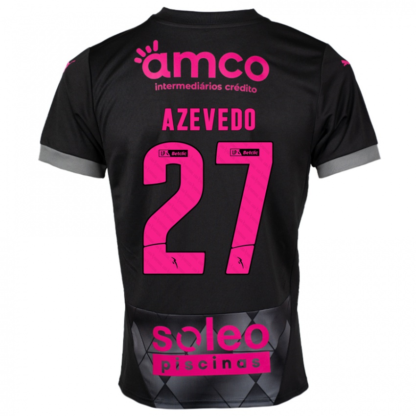 Bambino Maglia Mariana Azevedo #27 Nero Rosa Kit Gara Away 2024/25 Maglietta