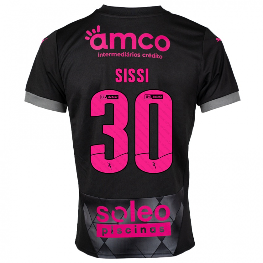 Bambino Maglia Sissi #30 Nero Rosa Kit Gara Away 2024/25 Maglietta