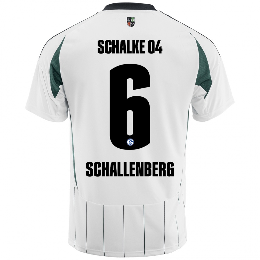 Bambino Maglia Ron Schallenberg #6 Bianco Verde Kit Gara Away 2024/25 Maglietta