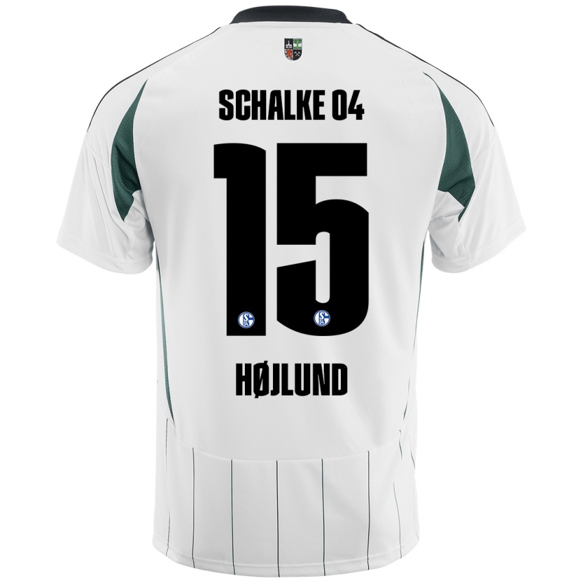 Bambino Maglia Emil Højlund #15 Bianco Verde Kit Gara Away 2024/25 Maglietta