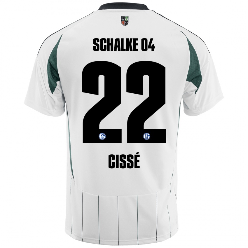 Bambino Maglia Ibrahima Cissé #22 Bianco Verde Kit Gara Away 2024/25 Maglietta