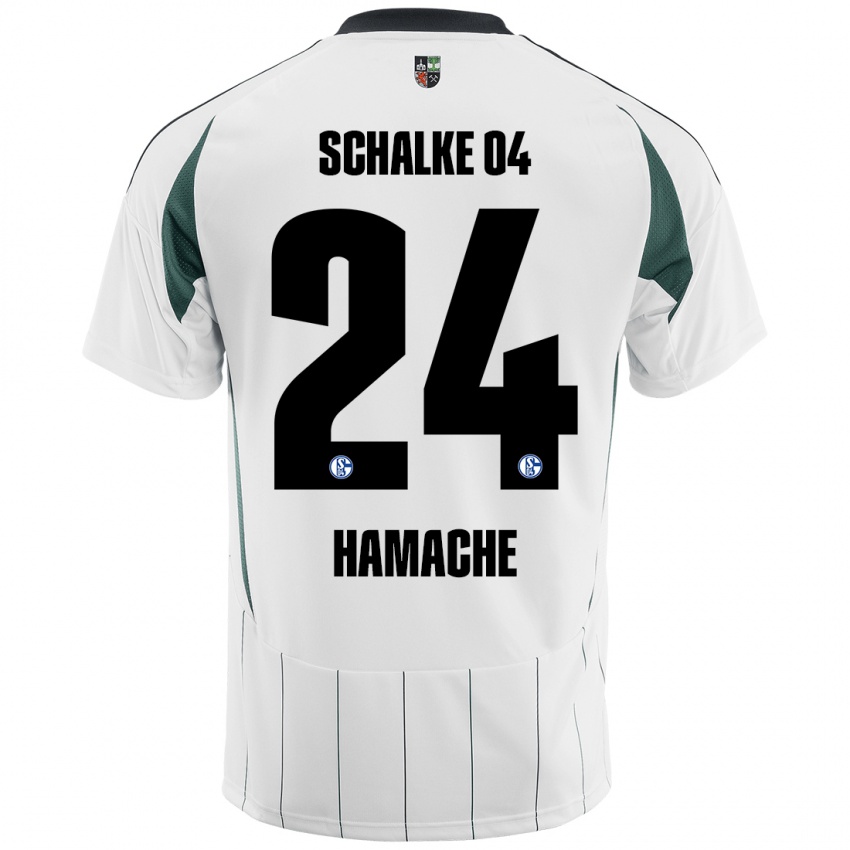 Bambino Maglia Ilyes Hamache #24 Bianco Verde Kit Gara Away 2024/25 Maglietta