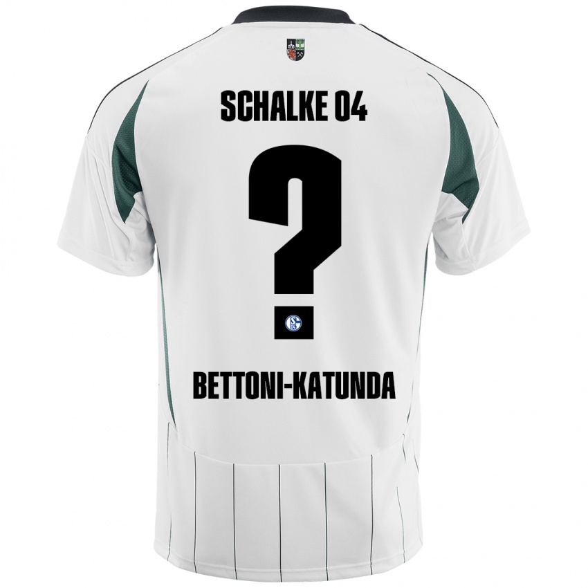 Bambino Maglia Claudio Bettoni-Katunda #0 Bianco Verde Kit Gara Away 2024/25 Maglietta