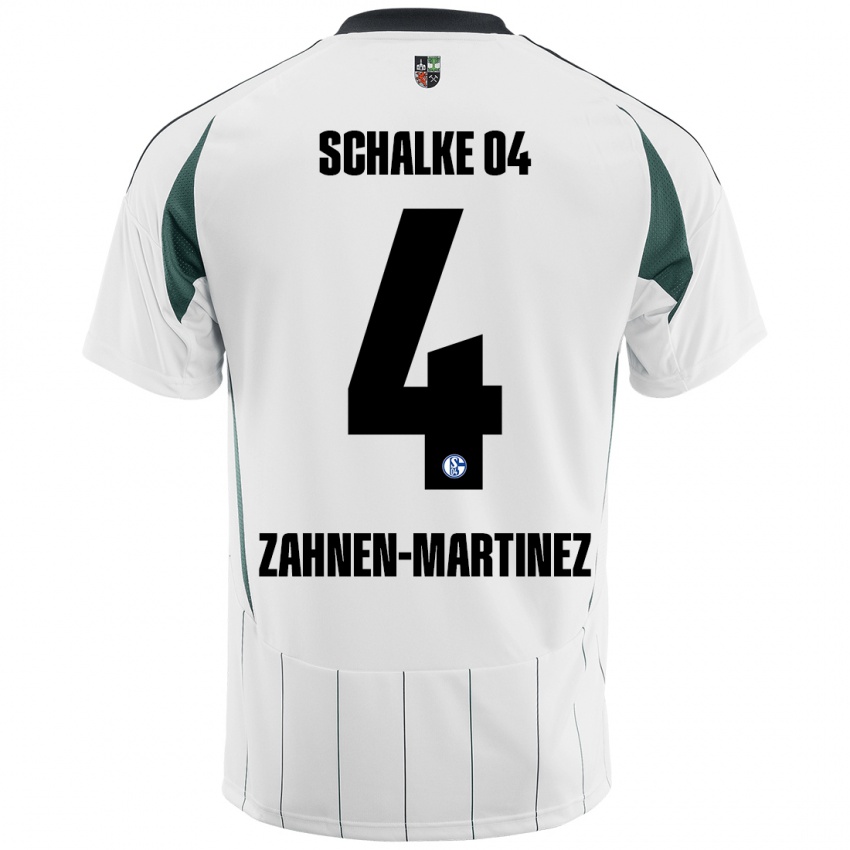 Bambino Maglia Pablo Zahnen-Martinez #4 Bianco Verde Kit Gara Away 2024/25 Maglietta