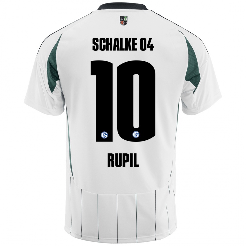 Bambino Maglia Timothé Rupil #10 Bianco Verde Kit Gara Away 2024/25 Maglietta