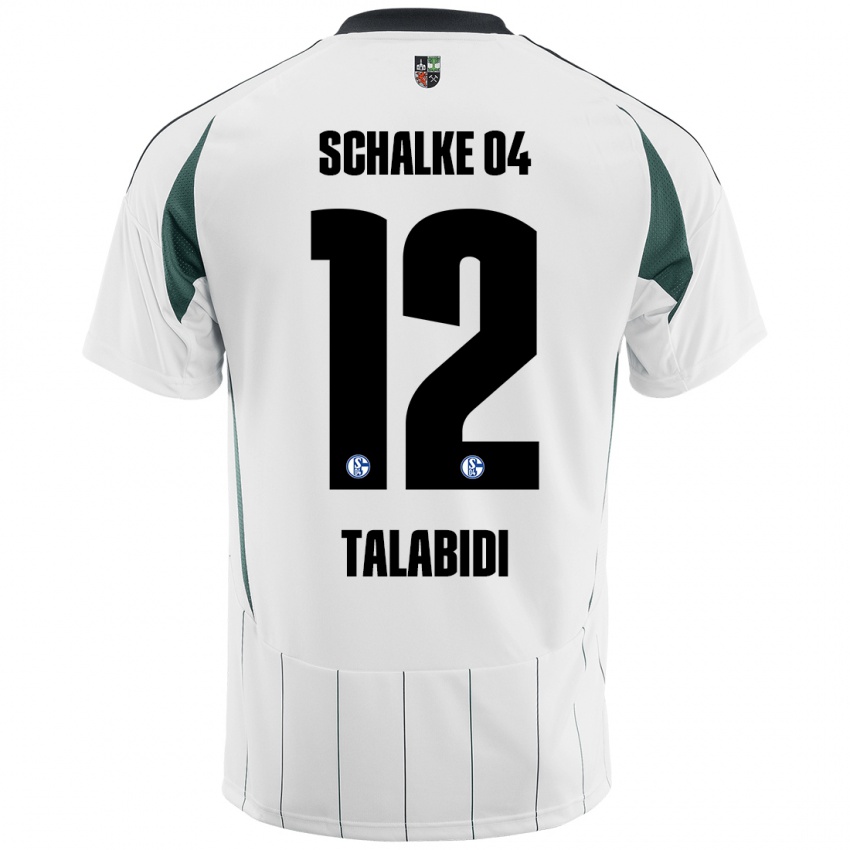 Bambino Maglia Malik Talabidi #12 Bianco Verde Kit Gara Away 2024/25 Maglietta