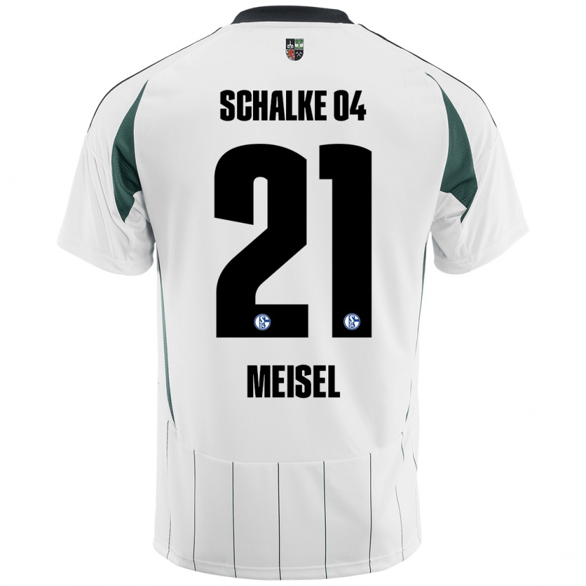 Bambino Maglia Kelsey Meisel #21 Bianco Verde Kit Gara Away 2024/25 Maglietta