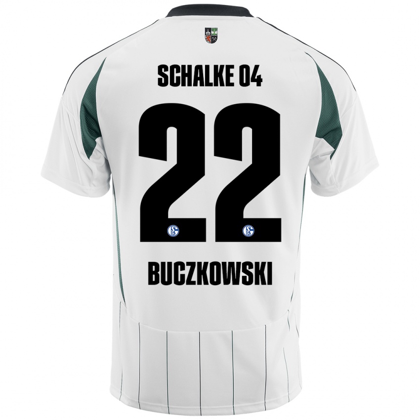 Bambino Maglia Philip Buczkowski #22 Bianco Verde Kit Gara Away 2024/25 Maglietta