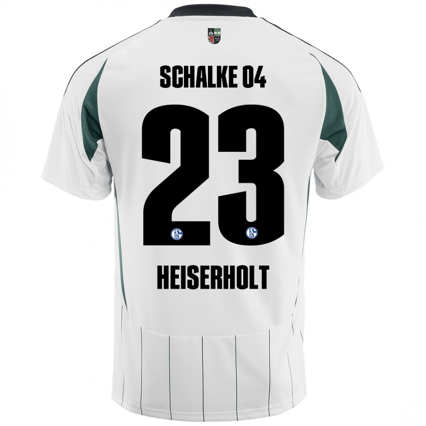 Bambino Maglia Finn Heiserholt #23 Bianco Verde Kit Gara Away 2024/25 Maglietta