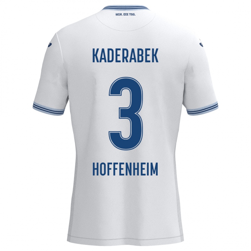 Bambino Maglia Pavel Kaderabek #3 Bianco Blu Kit Gara Away 2024/25 Maglietta