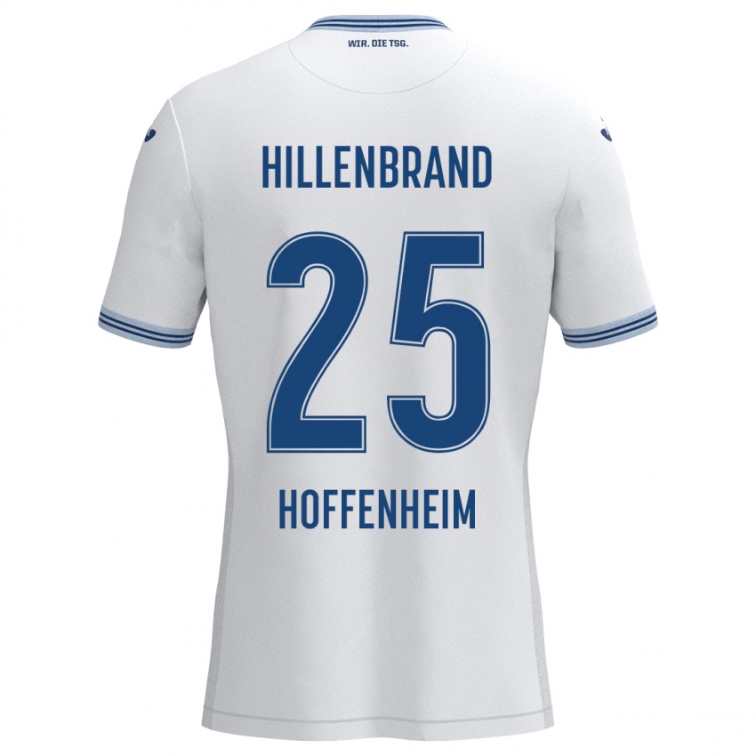 Bambino Maglia Jack Hillenbrand #25 Bianco Blu Kit Gara Away 2024/25 Maglietta