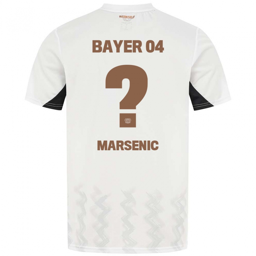 Bambino Maglia Matija Marsenic #0 Bianco Nero Kit Gara Away 2024/25 Maglietta