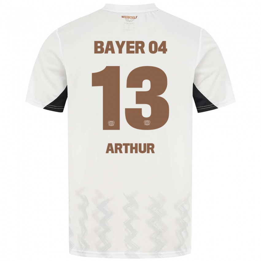 Bambino Maglia Arthur #13 Bianco Nero Kit Gara Away 2024/25 Maglietta