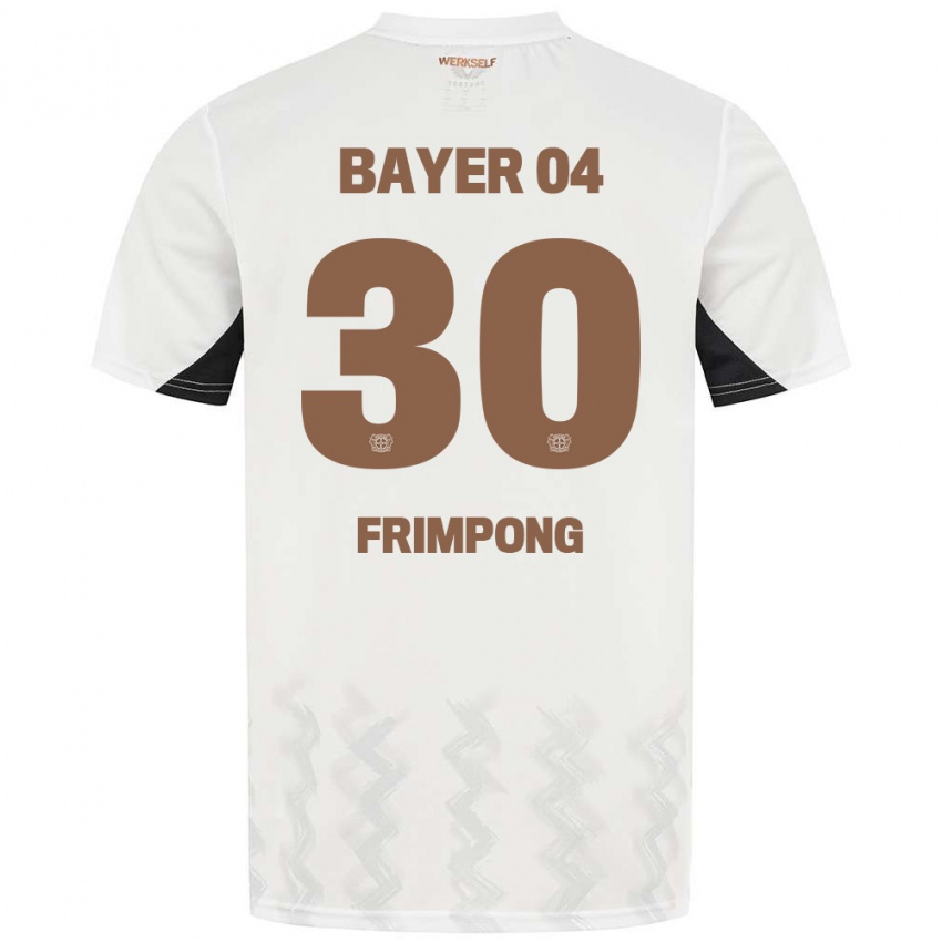 Bambino Maglia Jeremie Frimpong #30 Bianco Nero Kit Gara Away 2024/25 Maglietta