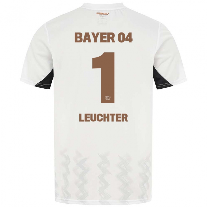 Bambino Maglia Julian Leuchter #1 Bianco Nero Kit Gara Away 2024/25 Maglietta