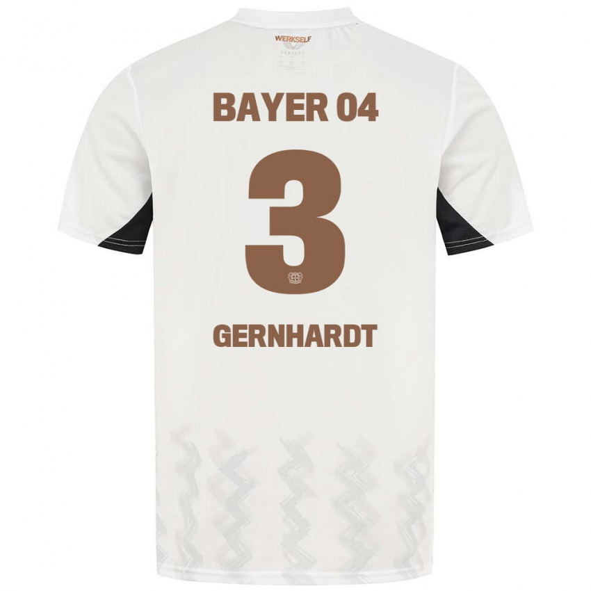 Bambino Maglia Nils Gernhardt #3 Bianco Nero Kit Gara Away 2024/25 Maglietta