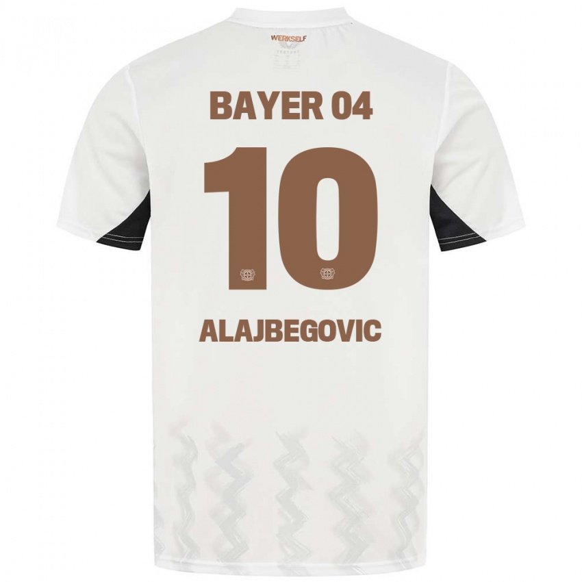 Bambino Maglia Kerim Alajbegovic #10 Bianco Nero Kit Gara Away 2024/25 Maglietta