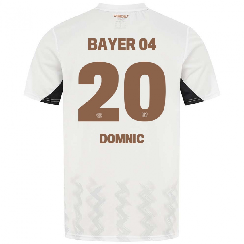 Bambino Maglia Nebe-Sirak Domnic #20 Bianco Nero Kit Gara Away 2024/25 Maglietta