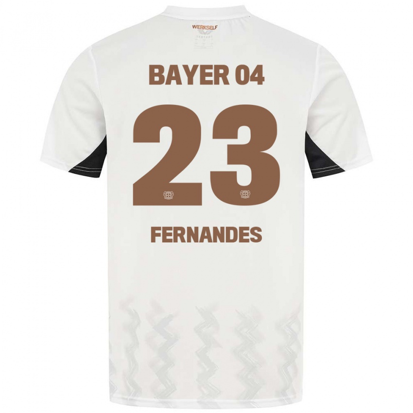 Bambino Maglia Tyron Fernandes #23 Bianco Nero Kit Gara Away 2024/25 Maglietta