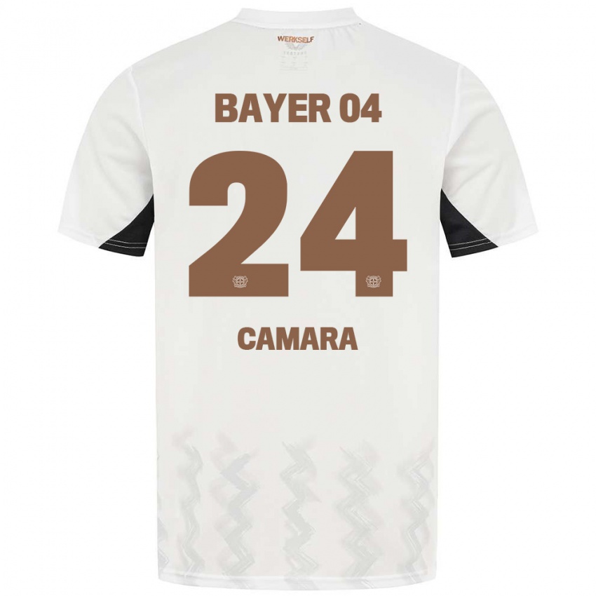 Bambino Maglia Nourdine Camara #24 Bianco Nero Kit Gara Away 2024/25 Maglietta