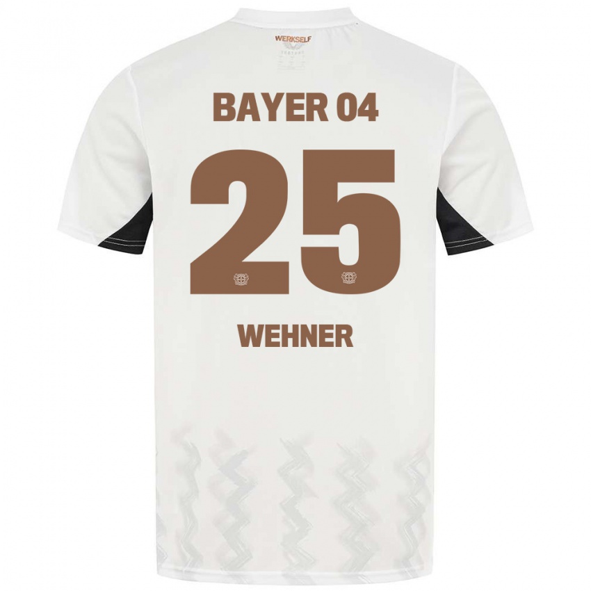 Bambino Maglia Luca Wehner #25 Bianco Nero Kit Gara Away 2024/25 Maglietta