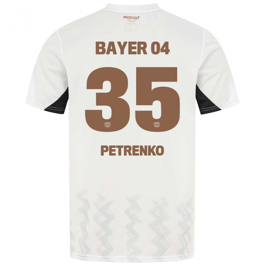 Bambino Maglia Oleksandr Petrenko #35 Bianco Nero Kit Gara Away 2024/25 Maglietta