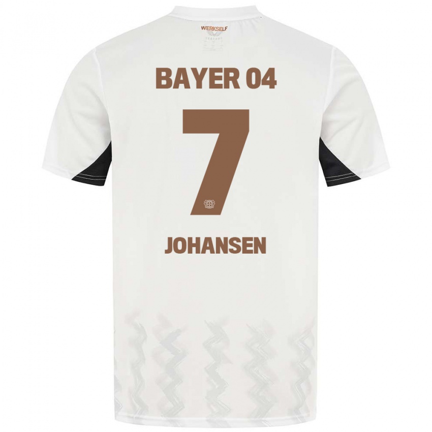 Bambino Maglia Cecilie Johansen #7 Bianco Nero Kit Gara Away 2024/25 Maglietta