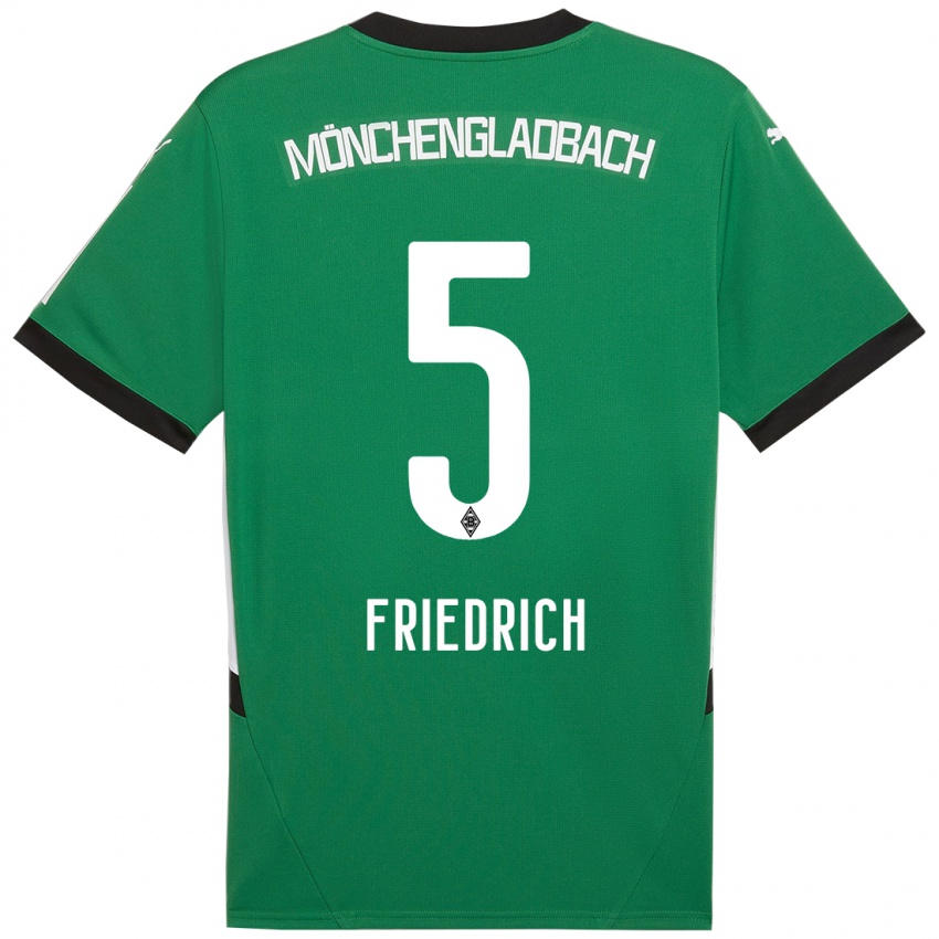 Bambino Maglia Marvin Friedrich #5 Verde Bianco Kit Gara Away 2024/25 Maglietta