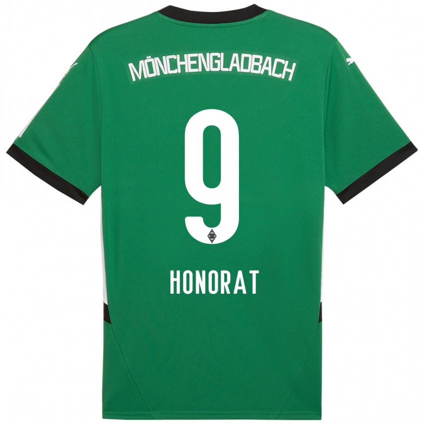 Bambino Maglia Franck Honorat #9 Verde Bianco Kit Gara Away 2024/25 Maglietta