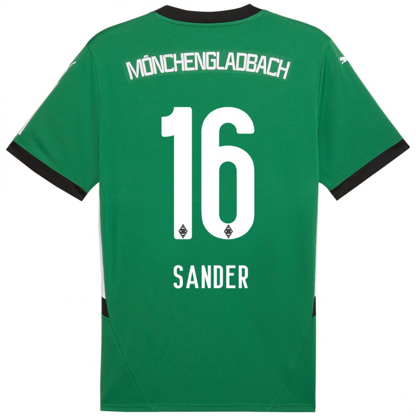 Bambino Maglia Philipp Sander #16 Verde Bianco Kit Gara Away 2024/25 Maglietta