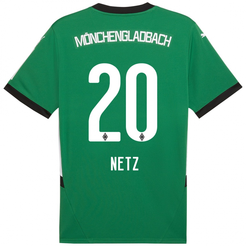 Bambino Maglia Luca Netz #20 Verde Bianco Kit Gara Away 2024/25 Maglietta