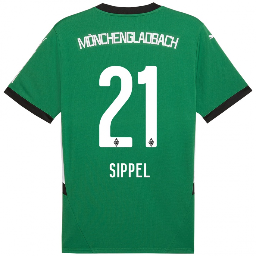 Bambino Maglia Tobias Sippel #21 Verde Bianco Kit Gara Away 2024/25 Maglietta